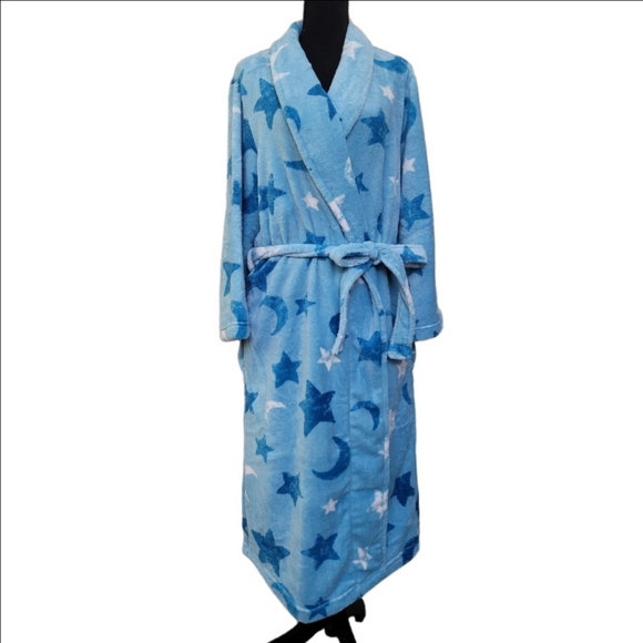 NWT Avenue Women's Moon & Stars Plush Robe Plus Size 14/16 - Picture 1 of 5